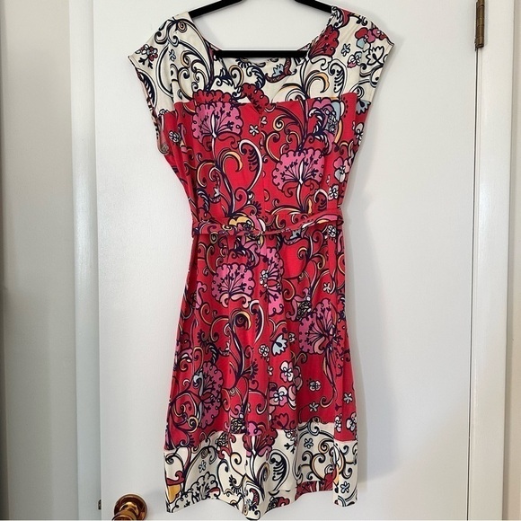 Lilly Pulitzer Silk Blend Paisley Floral Belted Dress - Picture 3 of 7